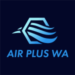 Air Plus Logo blue background